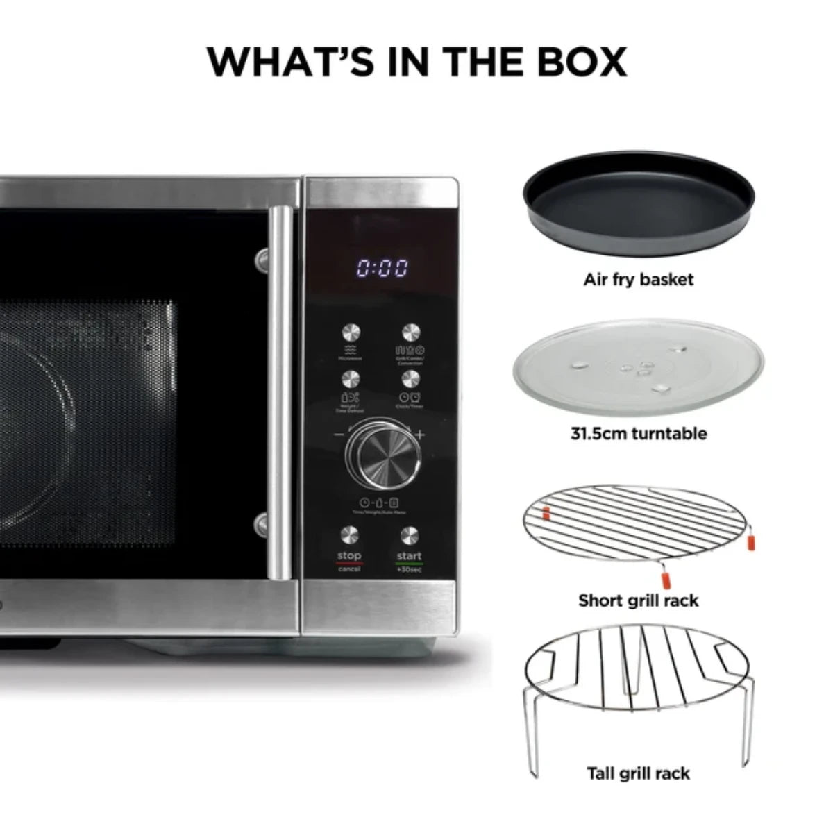 Kenwood Microwave with Air Fryer & Grill 30L - MWA30.Z00SS