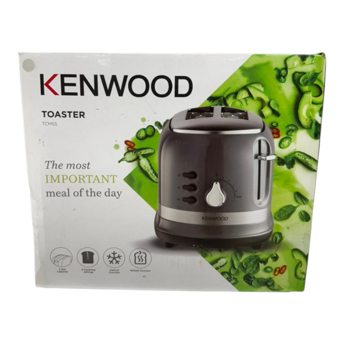 Kenwood Moderna 2 Slice Toaster Grey Unboxed