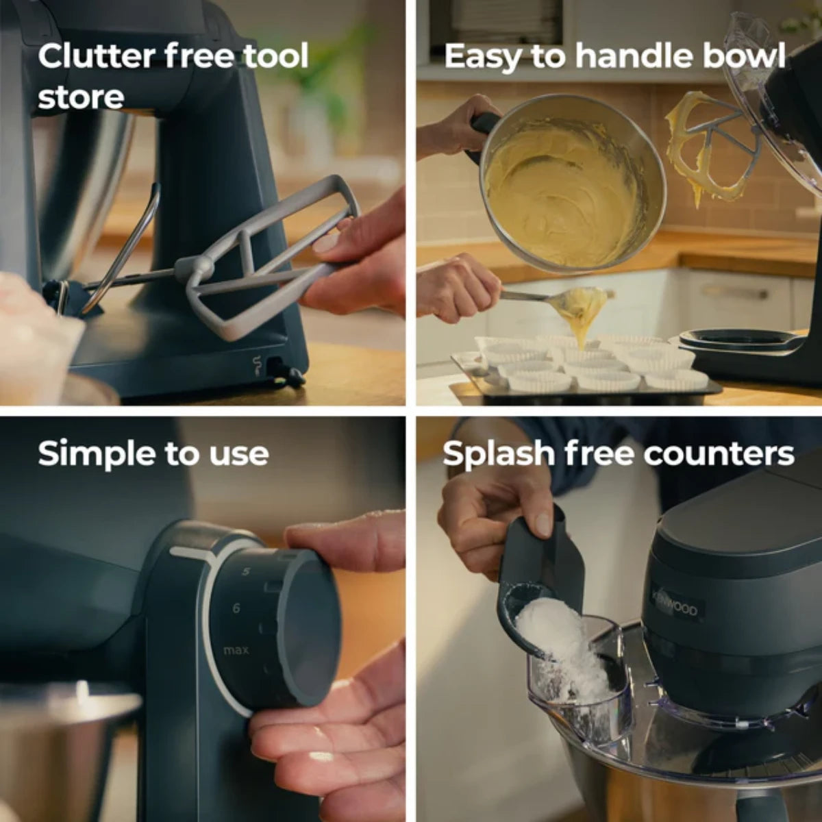 Kenwood Multi Tasker Stand Mixer and Food Processor - KHC30.070GY