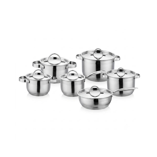 Kiraz 12-Piece Stainless Steel Cookware Set