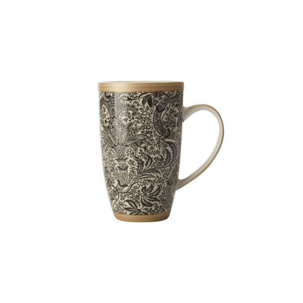 Maxwell & Williams William Morris Mug Black Seawe Coupe 420ml