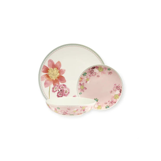 Maxwell and Williams Primula 12 pc Dinner Set - Pink