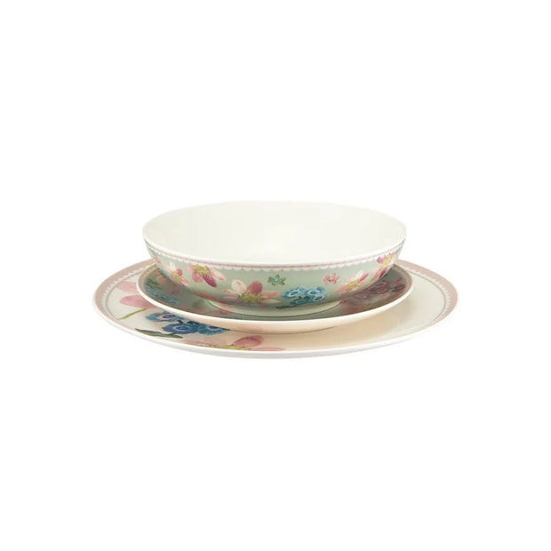 Maxwell and Williams Primula 12 pc Dinner Set - Sage