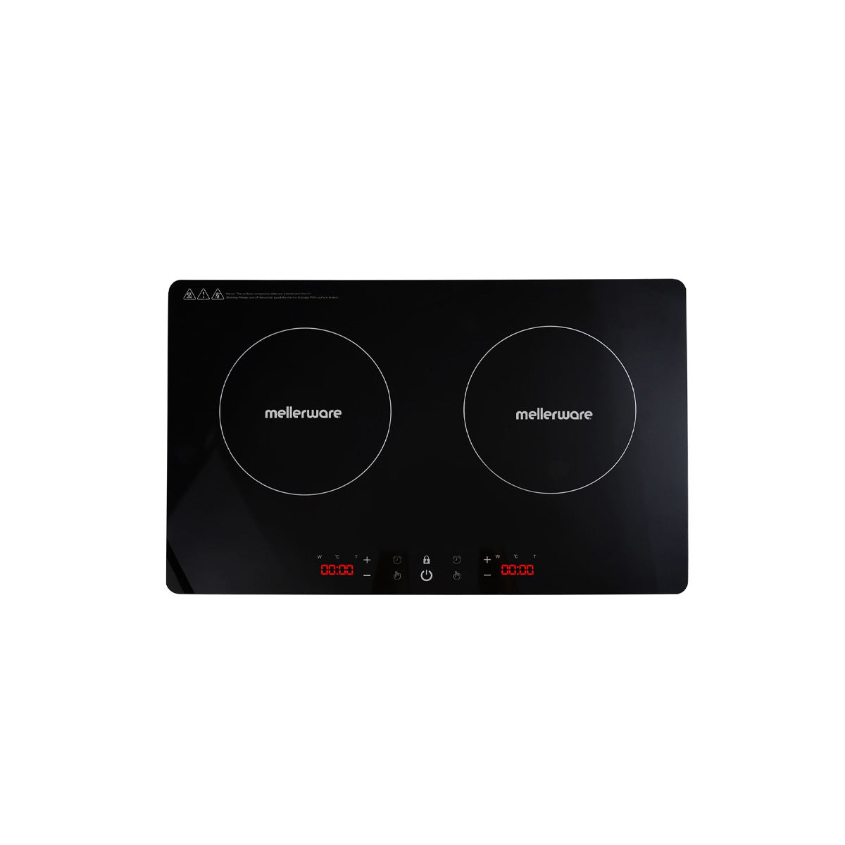 Mellerware Induction Cooker Double Glass Black 3000W Capri