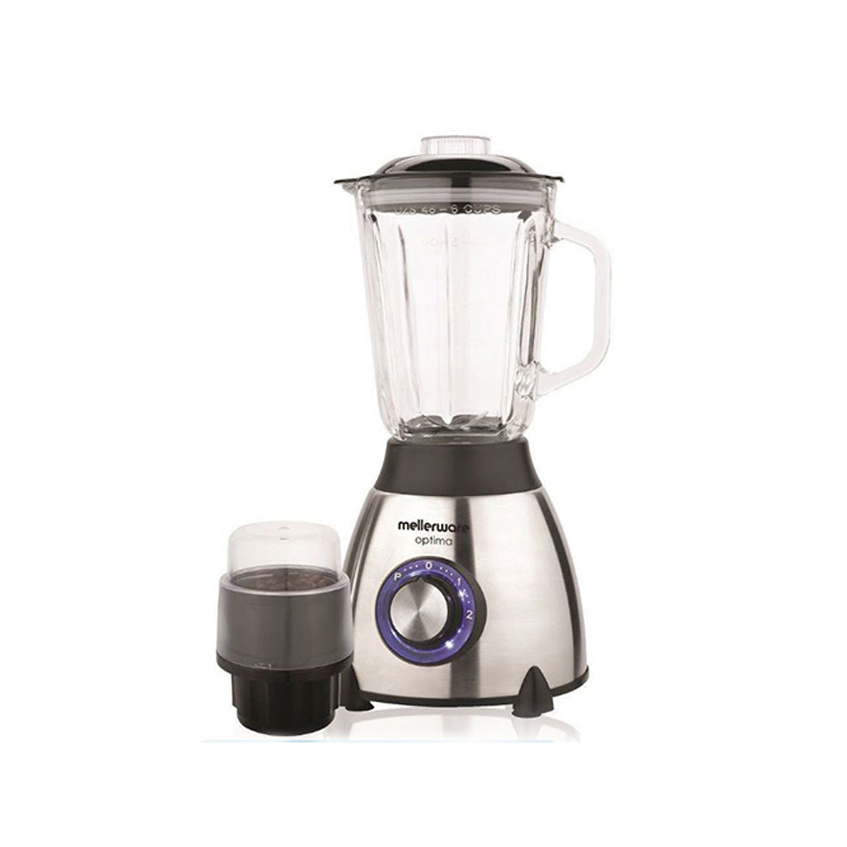 Mellerware Jug Blender With Coffee Mill Stainless Steel Brushed 1.5L 550W Optima