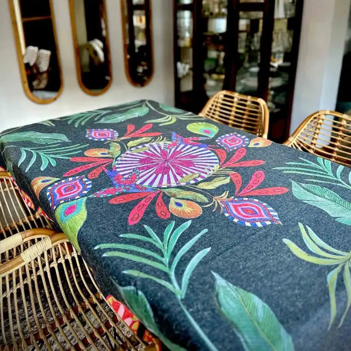 Olivia Tablecloth Blue Bo-Ho Birds 350x140cm