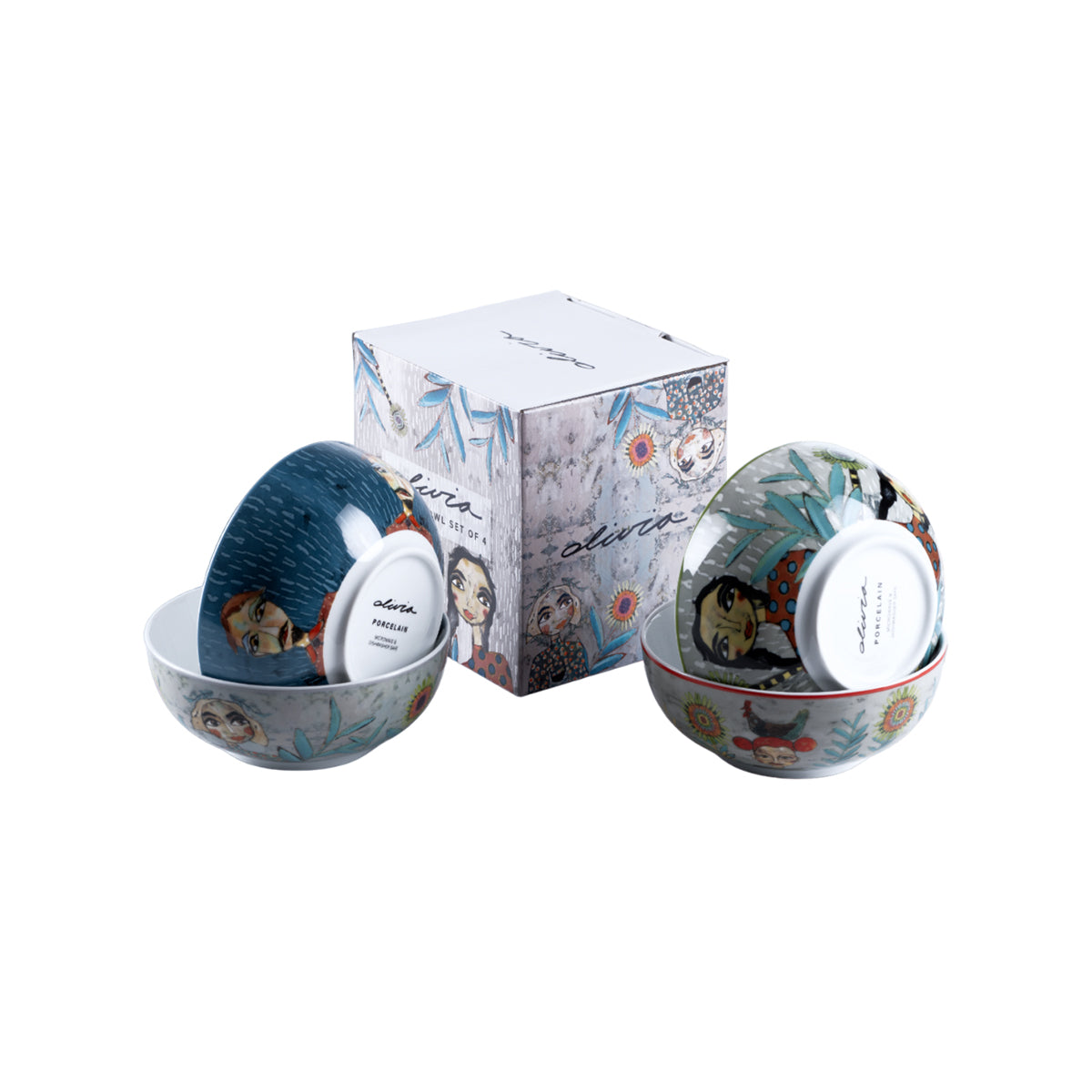 Olivia Cuzins Cereal Bowl Set of 4
