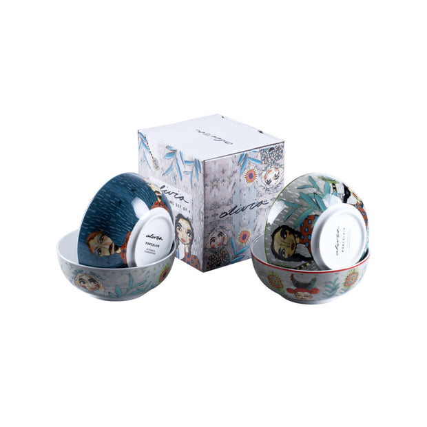 Olivia Cuzins Cereal Bowl Set of 4