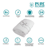 Pure Pleasure Fullfit Coral Fleece Electric Blanket With Skirt
