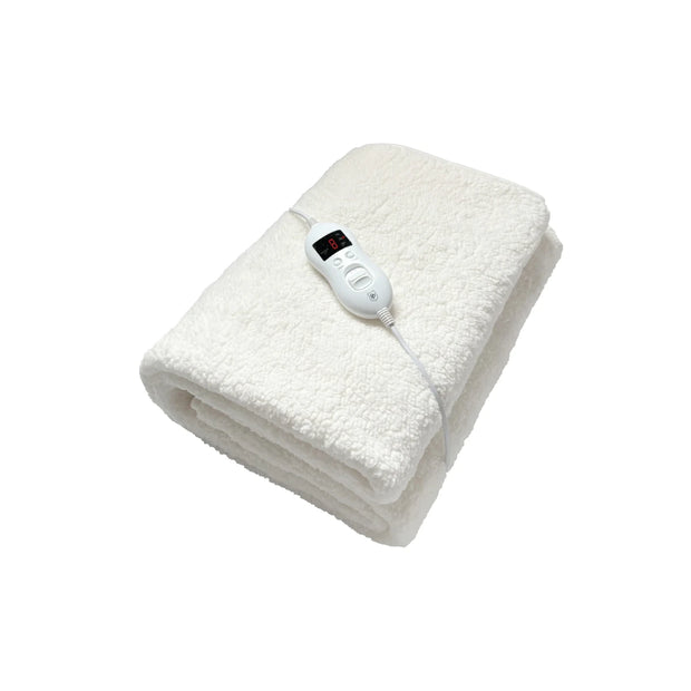 Pure Pleasure Fullfit Sherpa Fleece Electric Blanket With Elastic