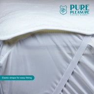 Pure Pleasure Fullfit Sherpa Fleece Electric Blanket With Elastic