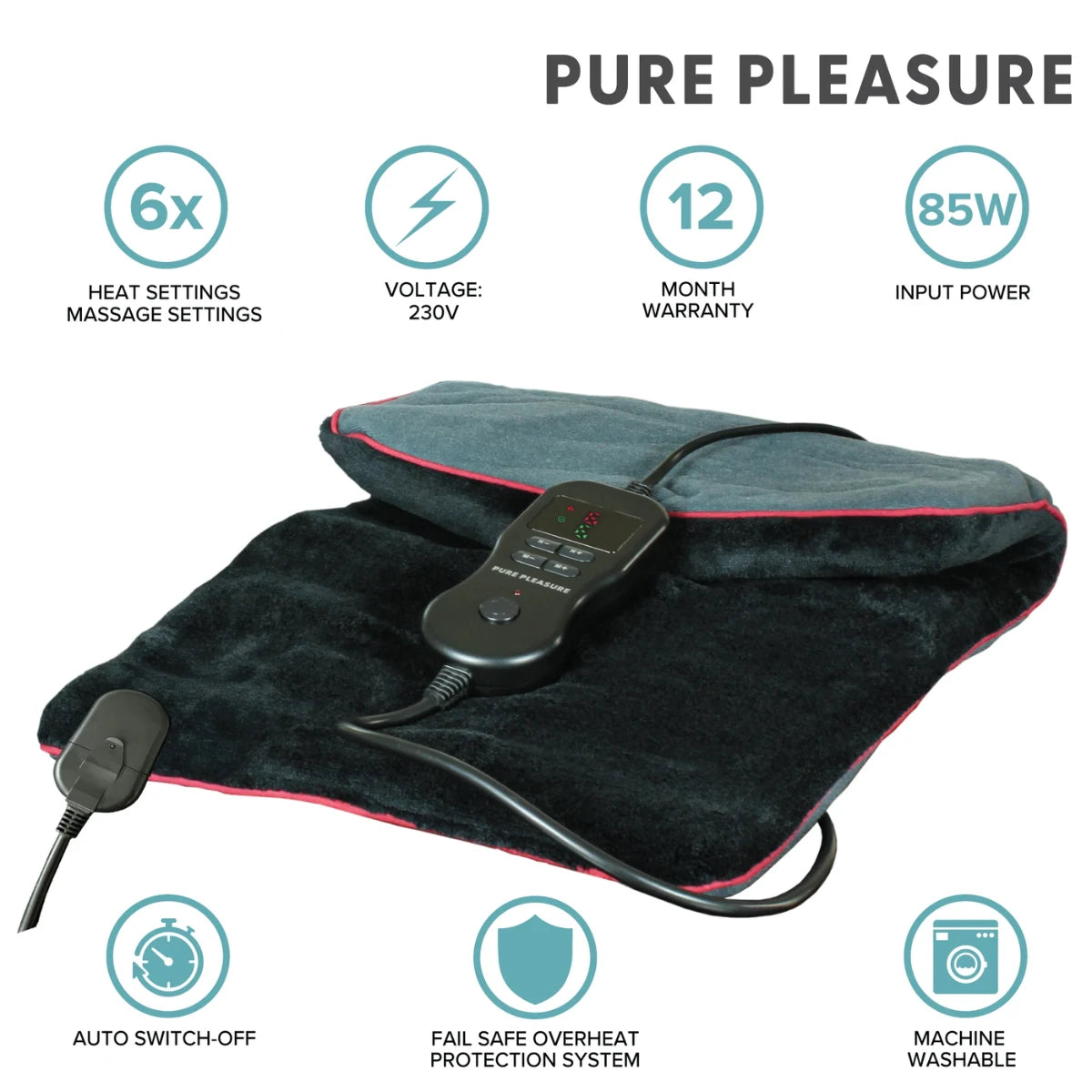  Pure Pleasure Weighted Electrically Heated Massaging Pad php009