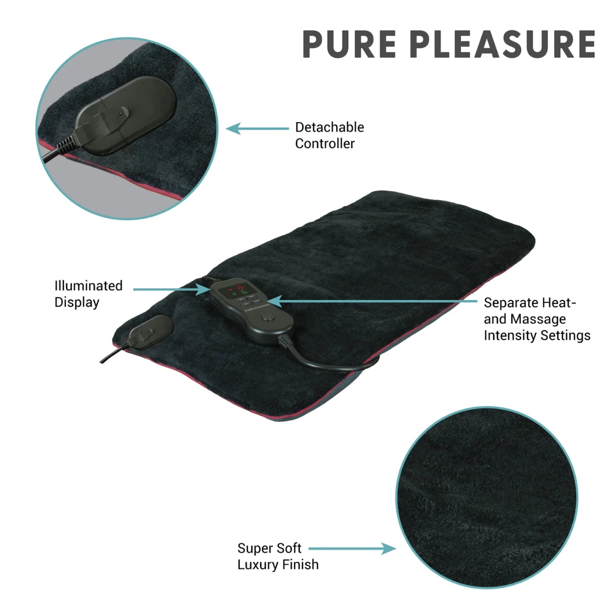  Pure Pleasure Weighted Electrically Heated Massaging Pad php009
