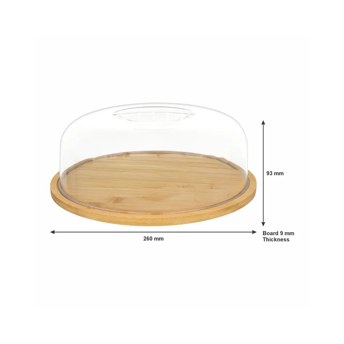 Regent Bamboo Reversible Cutting/Serving Board with Dome Cover - 280mm