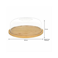 Regent Bamboo Reversible Cutting/Serving Board with Dome Cover - 280mm