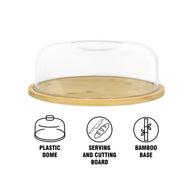 Regent Bamboo Reversible Cutting/Serving Board with Dome Cover - 280mm
