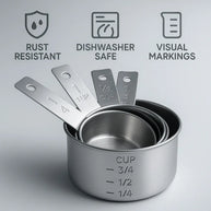Regent Stainless Steel Bakeware Measuring Cup 4-Piece Set