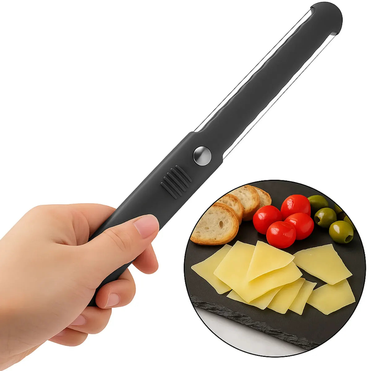 Regent Stainless Steel Cheese Slicer with Plastic Handle