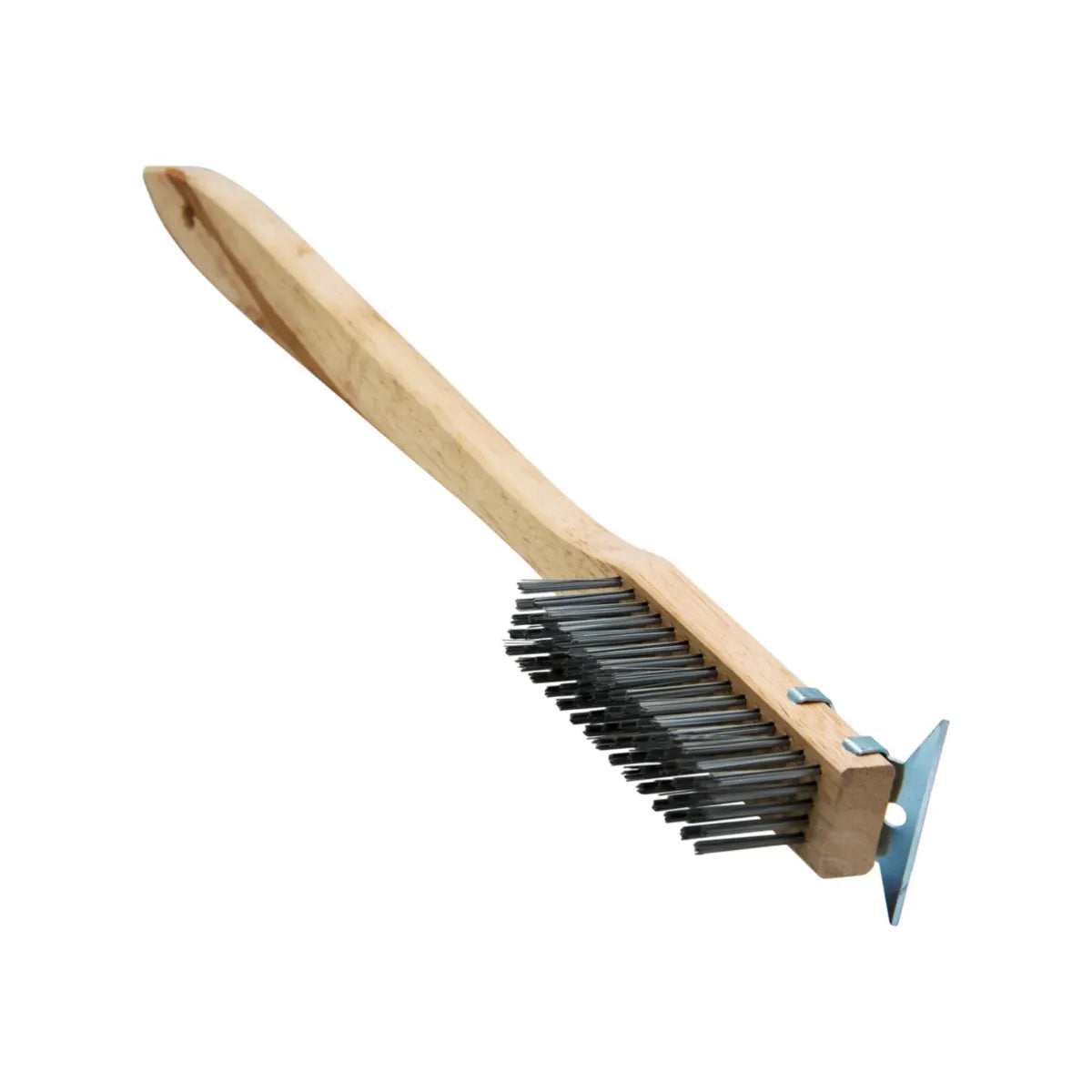 Regent Wooden Wire Brush with Griddle Scraper