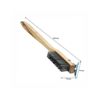 Regent Wooden Wire Brush with Griddle Scraper