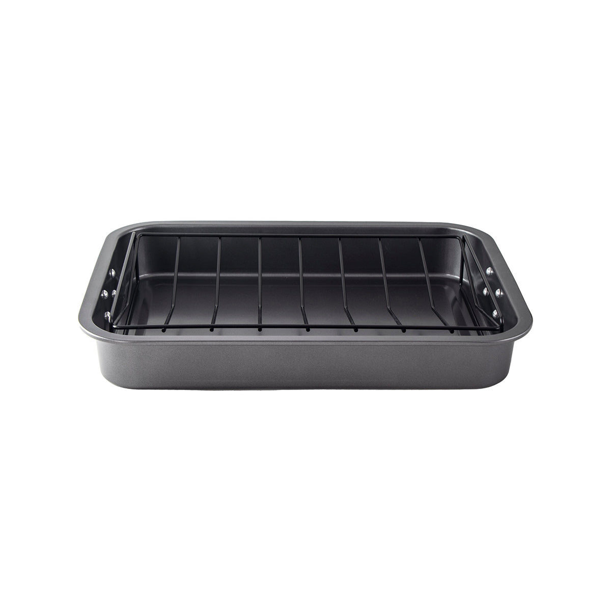 Regent Cookware Roasting Pan Non Stick With V Grid And St. Steel Handles