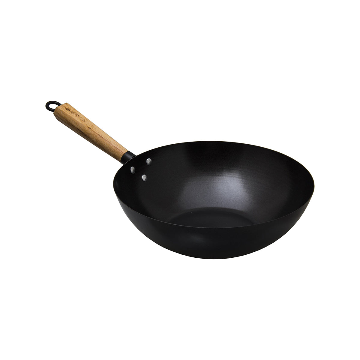 Regent Cookware Wok Carbon Steel With Wooden Handle 31cm