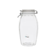 Regent Faceted Hermetic Glass Canister With Clip Seal And Glass Lid