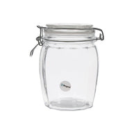Regent Faceted Hermetic Glass Canister With Clip Seal And Glass Lid