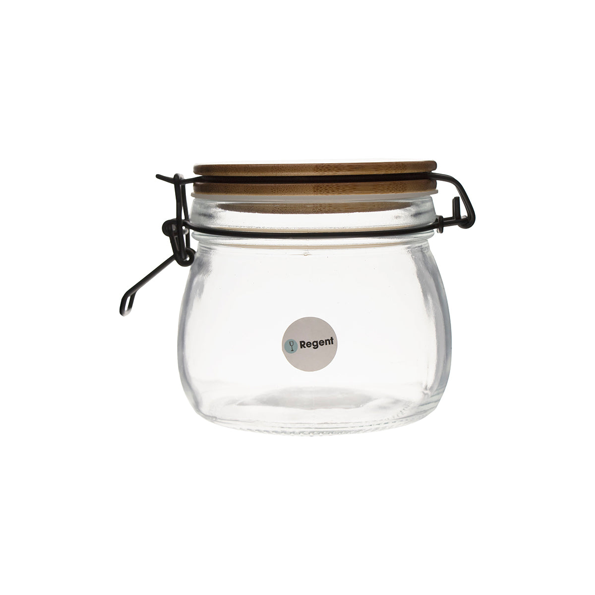 Regent Hermetic Canister With Glass Lid And Black Clip 500ml
