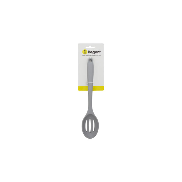 Regent Kitchen Grey Silicone Slotted Spoon
