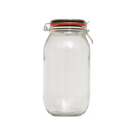 Regent Round Hermetic Glass Canister With Clip-seal Metal Lid, 2lt (250x125mm Dia)