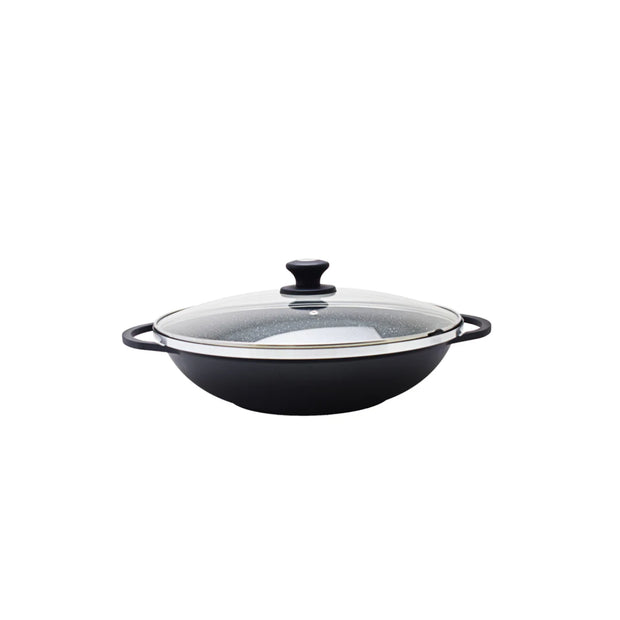 Schumann Blackrock Wok With 2 Handles
