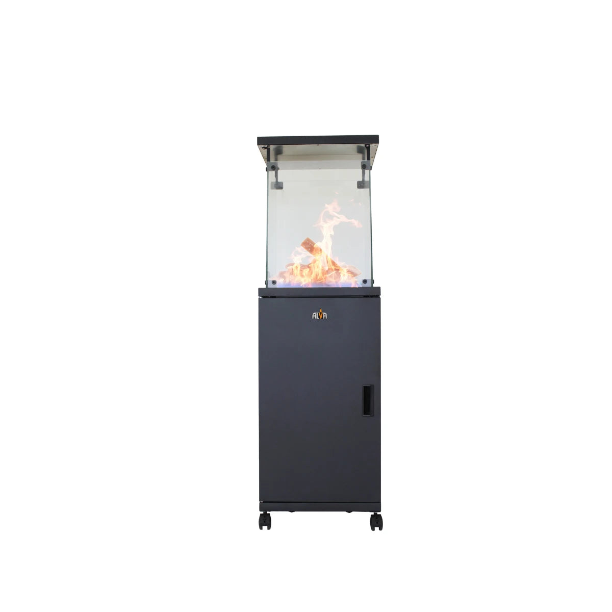 Alva Short Stand Ceramic Log-Style Gas Patio Heater