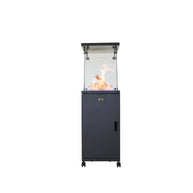 Alva Short Stand Ceramic Log-Style Gas Patio Heater