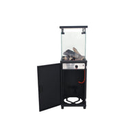 Alva Short Stand Ceramic Log-Style Gas Patio Heater