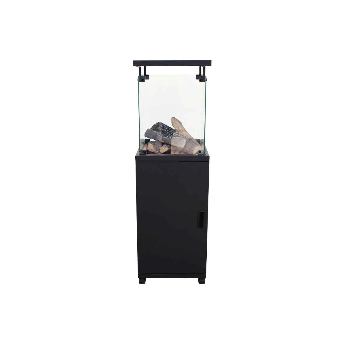 Alva Short Stand Ceramic Log-Style Gas Patio Heater