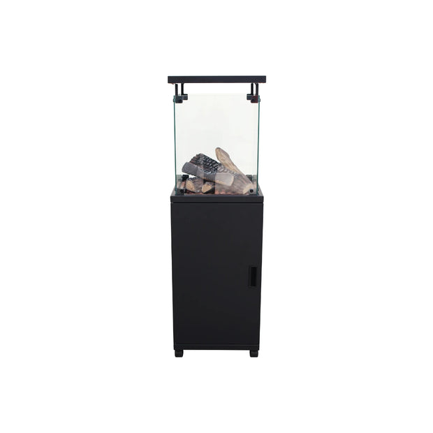 Alva Short Stand Ceramic Log-Style Gas Patio Heater