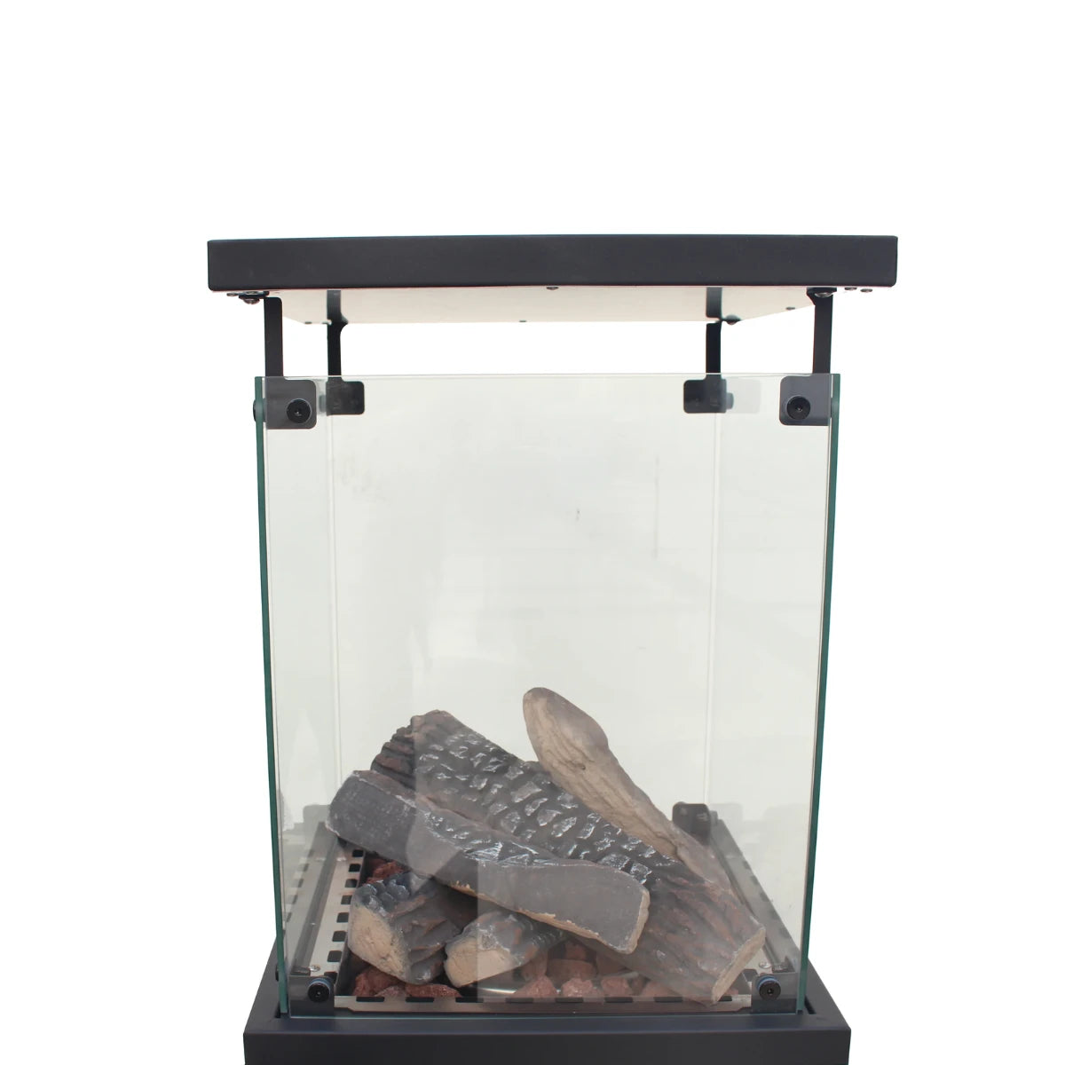 Alva Short Stand Ceramic Log-Style Gas Patio Heater
