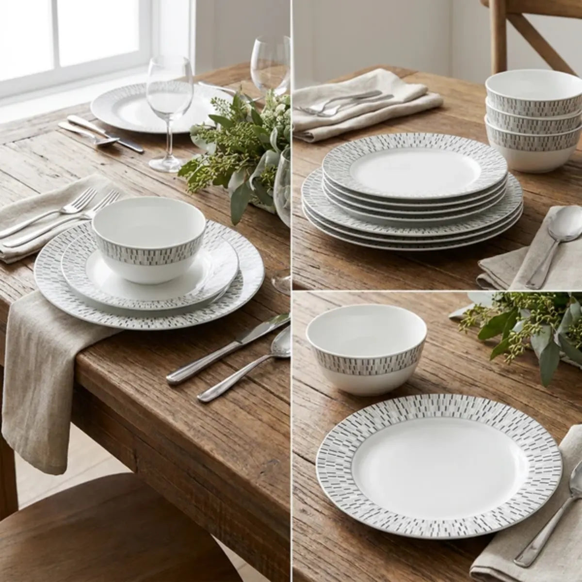 Sovrana 12pc Dinner Set - Silver Phoenix