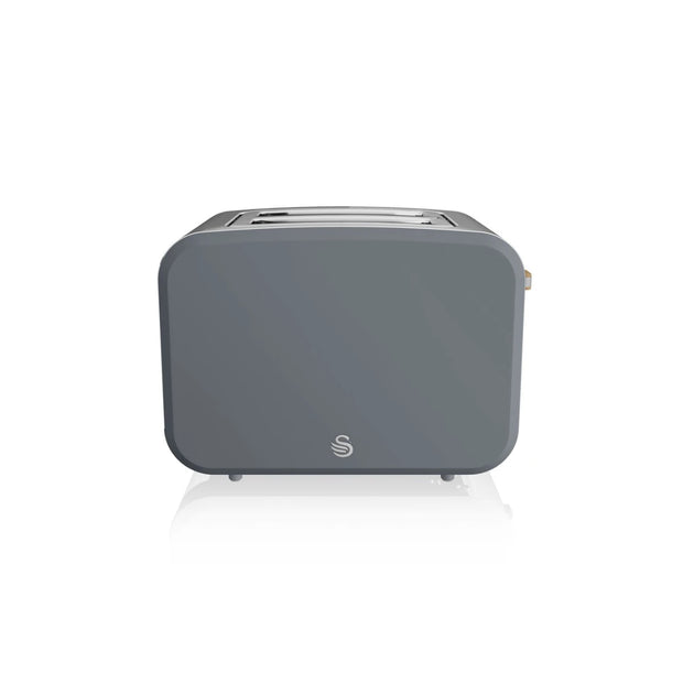 Swan Nordic Grey Polished Stainless Steel 2 Slice Toaster