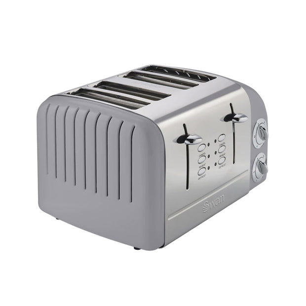Swan 4 Slice Retro Grey Toaster