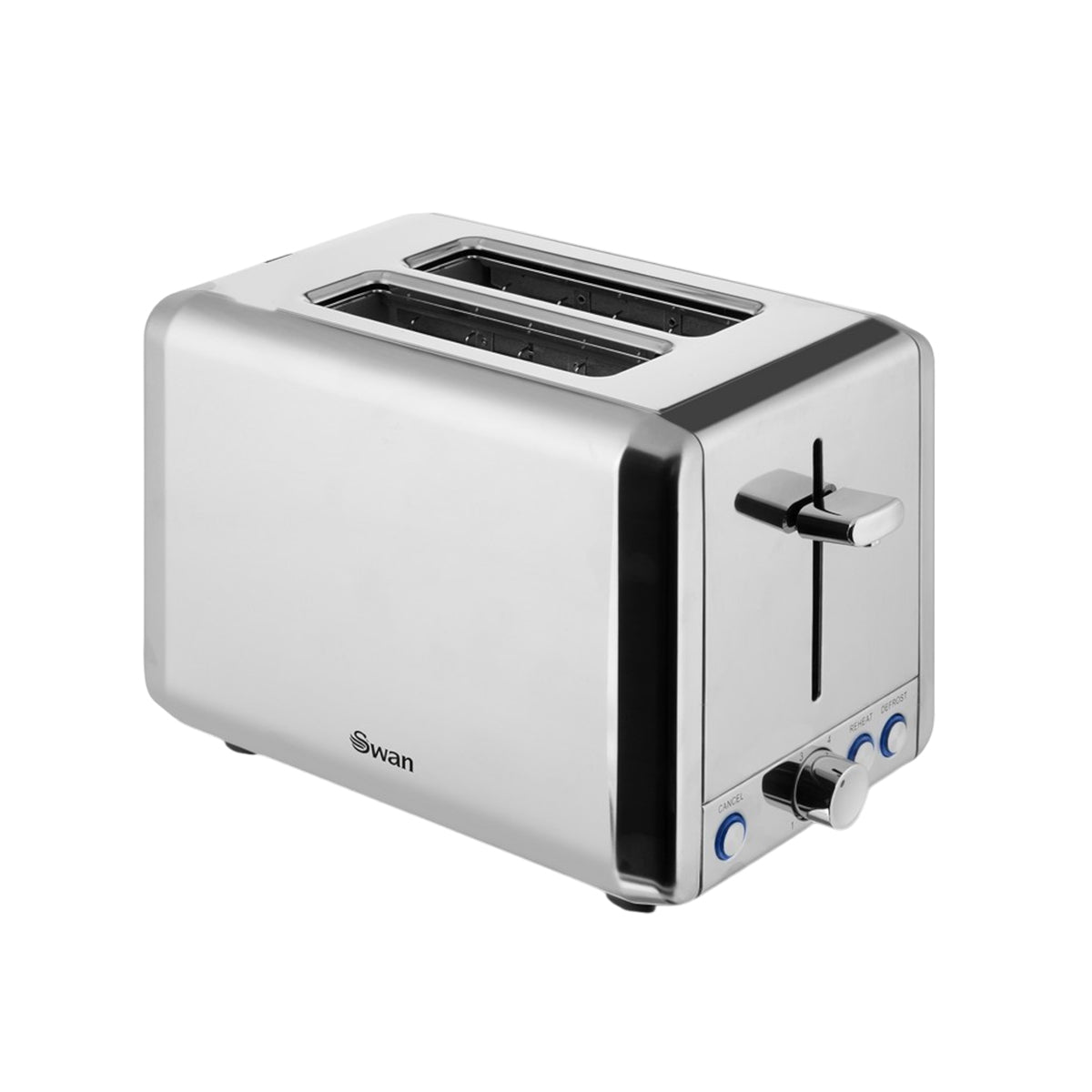 Swan Classic Polished Stainless Steel 2 Slice Toaster