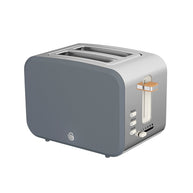 Swan Nordic Grey Polished Stainless Steel 2 Slice Toaster