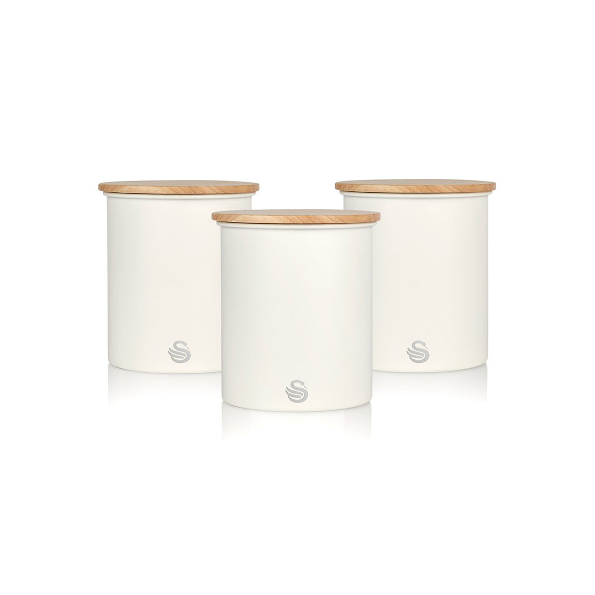 Swan Nordic White Canister Set 3pc
