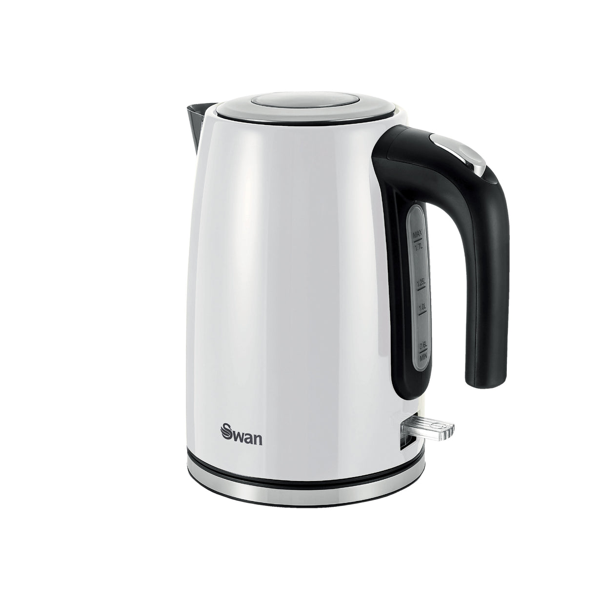 Swan Townhouse Stainless Steel Pearl White Kettle 1.7L