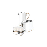Swan White Cordless Kettle & 2 Slice Toaster & Egg Boiler