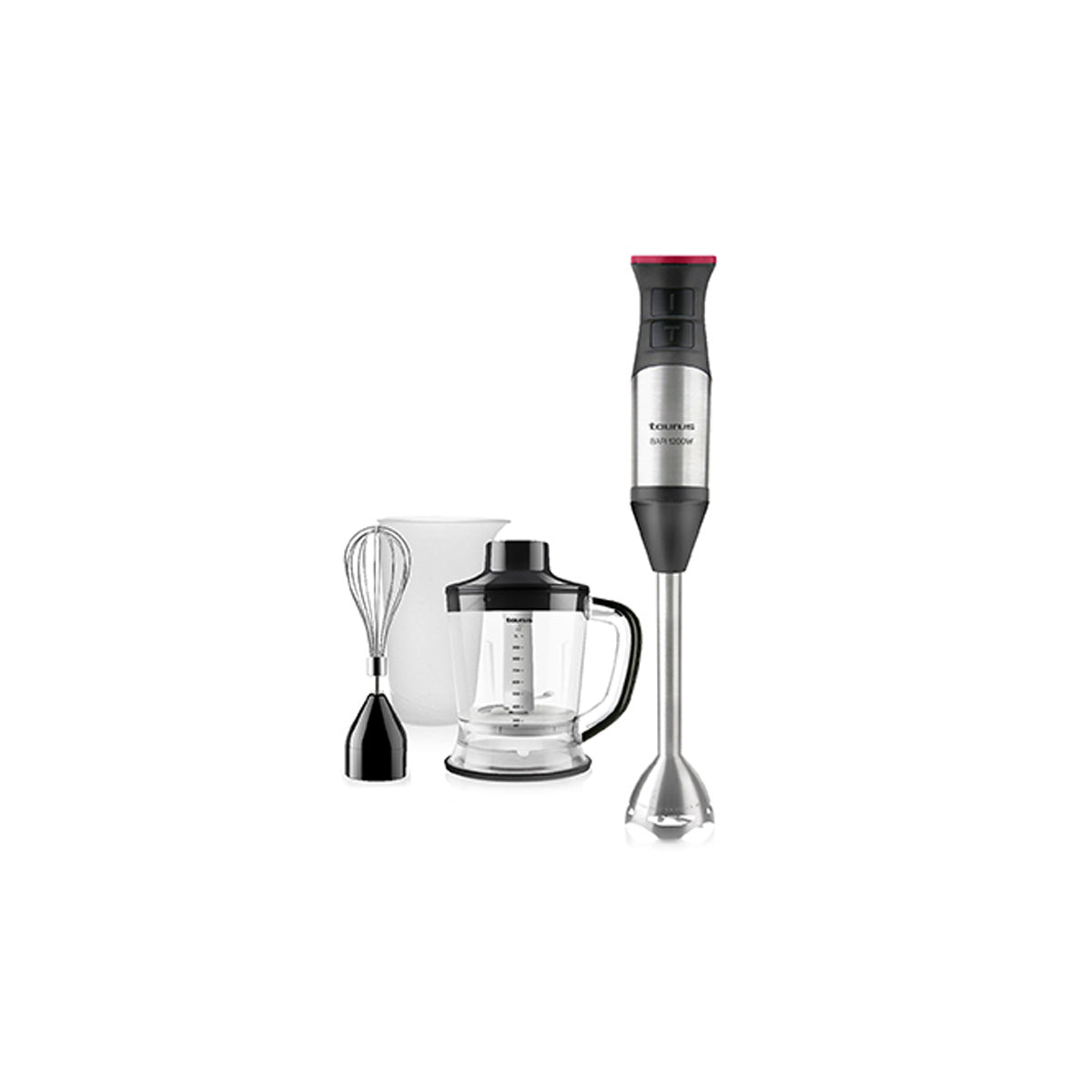 Taurus Stick Blender With Accessories Stainless Steel Black 20Speed 1200W - Bapi 1200 Plus Inox