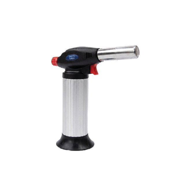 Totai Blaze Master turbo gas torch with blue flame and black freestanding base