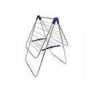 Totai foldable metal clothes drying rack in a silver/grey finish