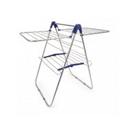 Totai foldable metal clothes drying rack in a silver/grey finish